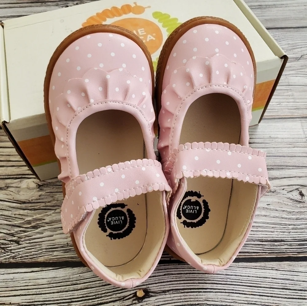 Livie and Luca Ruche Shoes Sandals Polka Dot New Without Box
